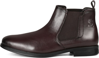 LOUIS STITCH Boots For Men(Brown , 6)