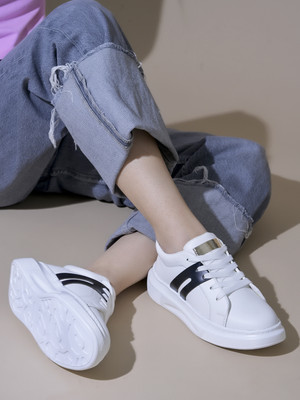Roadster Casual Sneaker Shoes For Women | Stylish and Comfortable | Sneakers For Women(White , 3)