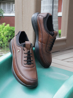 LIBERTY Healers A576-07 Casual Shoes With EVA Sole | Lacing Sneakers For Men(Tan , 10)