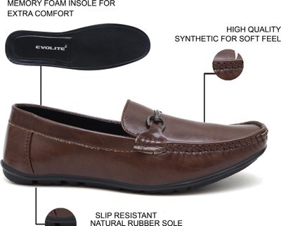 Evolite Loafers For Men(Black , 6)