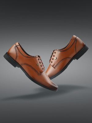 LIBERTY Fortune BENSTOCK1E Formal Shoes With TPR Sole | Durable & Comfortable Lacing Derby For Men(Tan , 10)