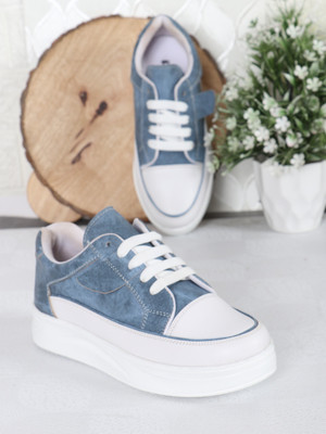 Denill Sneakers For Women(Blue, White , 6)