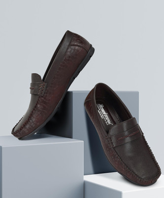 Paragon Loafers |Easy Wear Slip On|Soft Cushioned Footbed|Formal Shoes Loafers For Men(Brown , 7)