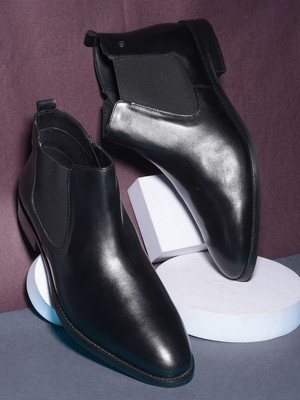 HUSH PUPPIES Hush Puppies 8046 AIDEN Black Mid Ankle boots for Men Boots For Men(Black , 9)