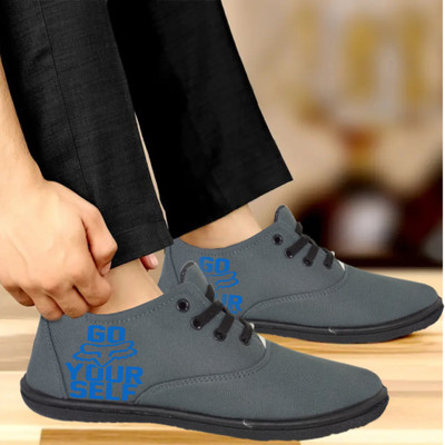 Kenamin Stylish Casual Shoes for Men and kids Casuals For Men(Grey, Blue , 10)