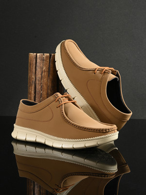 HERE&NOW Boots For Men(Tan , 6)