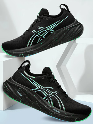 Asics GEL-NIMBUS 26 Running Shoes For Men(Black , 8)