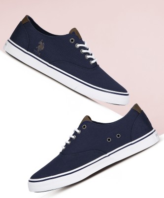 U.S. POLO ASSN. Andre Canvas Shoes For Men(Navy , 10)