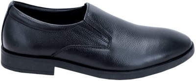 QUADRO Leather Mens Formal Shoes Office And Party Wear Formal Shoes Men Latest Stylish Slip On For Men(Black)