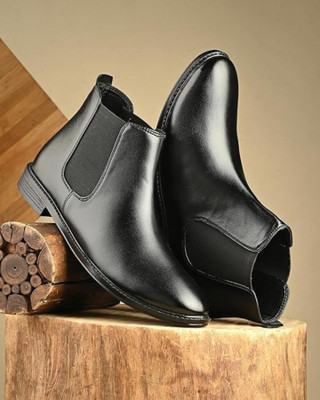 Lazy21 Men High Top Chelsea Slip-On Chukka Height Increasing Boots For Men Boots For Men(Black , 6)