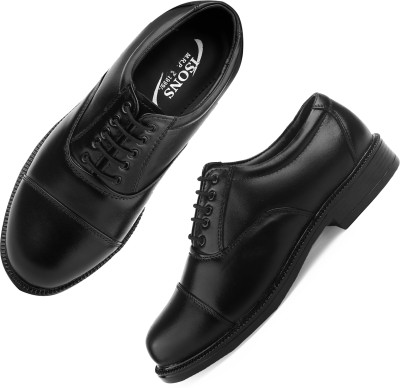 Isons Isons Formal Police Shoes Black Oxford For Men(Black)