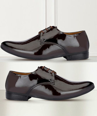 VIPSJAZZY Formal Stylish Fancy Party Wear Special Event Lace Up Shoe Lace Up For Men(Brown , 7)