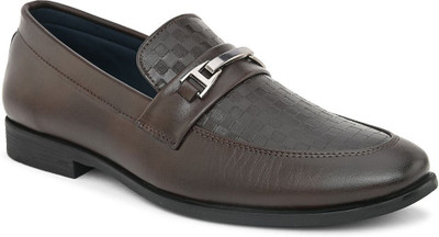 Birgos Stylish Brown Horsebit Formal Shoes Slip On For Men(Brown , 11)