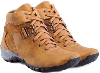 Shoe Island Designer Tan Brown Ankle-Length Casual Shoes Boots For Men(Tan , 9 UK/India)