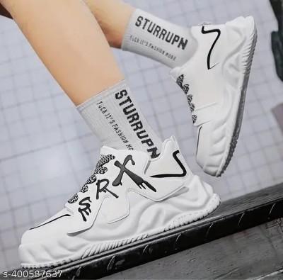 bentino Ultralightweight Premium Comfort Trendy Outdoor shoes for men Sneakers For Men(White)