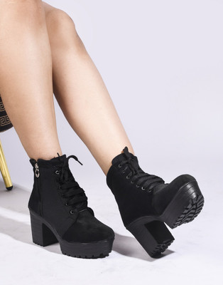 SELFIEE Boots For Women(Black , 5)