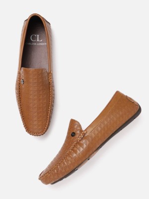 CARLTON LONDON Loafers For Men(Tan , 9)