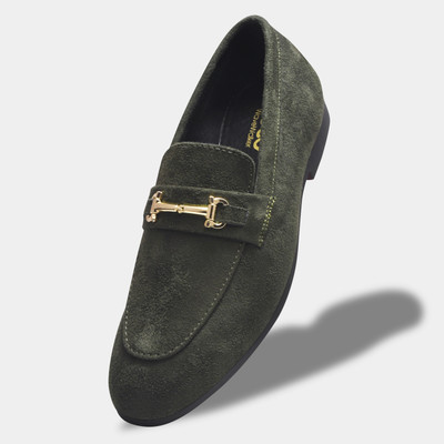 Wave Walker WW-CRANE Loafers For Men(Olive , 8)
