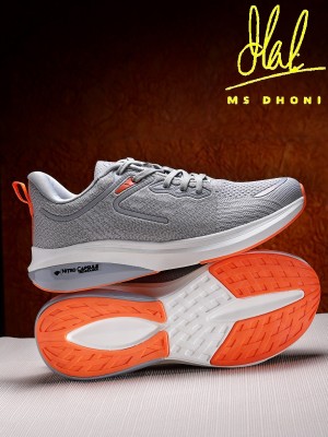 asian Impression Light grey Sports,Casual,Walking,Gym,Stylish Running Shoes For Men(Grey, Orange)