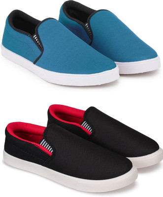Free Kicks Combo Of 2 Shoes FK-Fitman & FK-Fitman Sneakers For Men(Black, Red , 9)