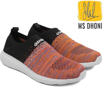 asian Casuals For Women(Black, Orange , 5)