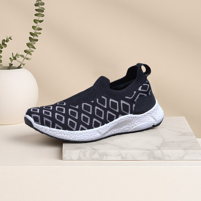 Neemans Crystal Knit Slip Ons for Women | Stylish, Cushioned & Lightweight Casuals For Women(Black , 6)