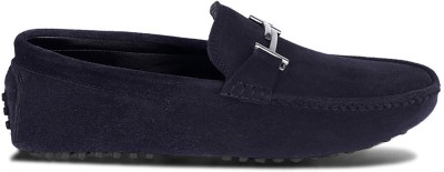 LOUIS STITCH Casual Stylish Suede Leather Loafers for Men, Blue (ITSUDBU) Size 6 Loafers For Men(Blue)