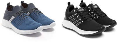 Face Stylish Sports Shoes for Men – Ideal for Running, Gym & Training Sneakers For Men(Black, Grey, White , 6)