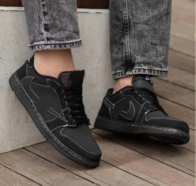 PM TRADERS High Quality Imported Shoes For Men Canvas Shoes For Men(Black , 8)
