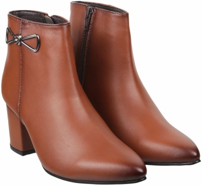 METRO Boots For Women(Tan , 5)