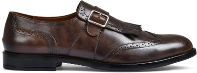dumanera Issac Monk Strap For Men(Khaki , 10)