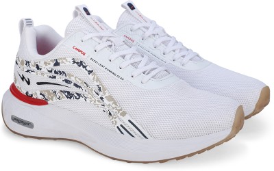 CAMPUS SIGNAL Men's Sports Shoes | Yoga Max Comfort & Anti-Skid Sole Design | Lace-Up Running Shoes For Men(White , 9)