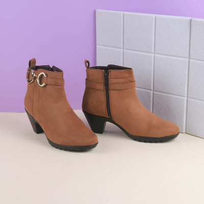 METRO Boots For Women(Brown , 6)
