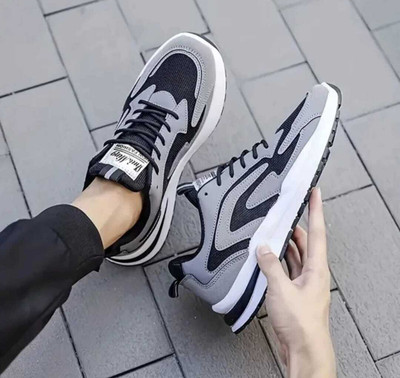 TERFILL Grey Sport Running Walking Casual Sneakers For Men(Grey , 9)