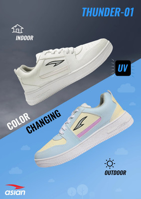 asian Thunder magic Sneakers For Men(White , 7)