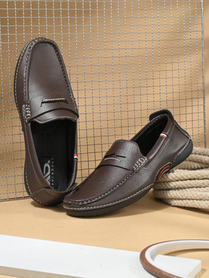 aadi Men's Comfortable Lightweight Fashionable Outdoor Slip On Casual Moccasins Loafers For Men(Brown , 8)
