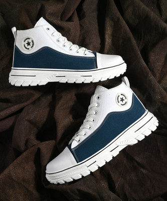 Kook N Keech Sneakers For Men(White, Blue , 8)