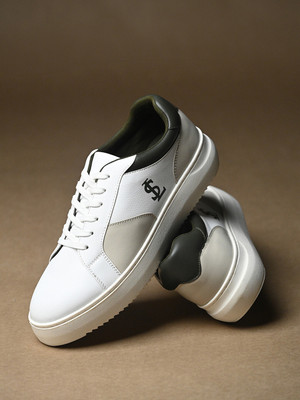 LOUIS STITCH White and Beige Sneaker, Casual Lightweight Lace-Up Sneakers Sneakers For Men(White, Beige , 6)