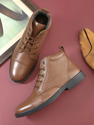 TSF Lightweight Police Boot for Men Lace Up For Men(Tan , 7)