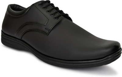 Aaeshu AAESHU Men’s Stylish Leather Lace-Up Shoes | Casual & Formal Office Wear Lace Up For Men(Black , 7)