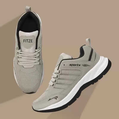 Fitze Lite Sports Shoes Running Shoes For Men(Grey , 10)