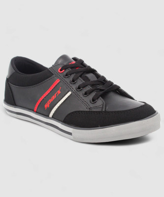 Sparx SM 486 | Stylish, Comfortable | Sneakers For Men(Black, Red , 6)