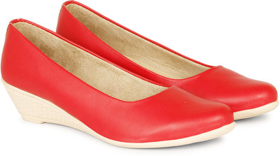 KaryJerry Comfortable Formal & Casual Wedge Bellies For Women(Red , 8)