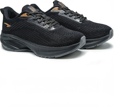 asian Sneaker | Soft Cushioned Insole, Slip-Resisce Training & Gym Running Shoes For Men(Black, Tan , 6)