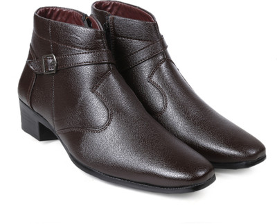YUVRATO BAXI Men's Formal Party Wear Slip-on Boot Slip On For Men(Brown , 8)