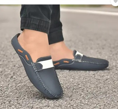 MECHLO Stylish Loafers for Men Comfortable, Slip-On Casual & Formal Shoes Party Wear For Men(Blue , 6)
