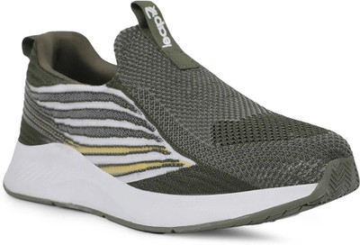 LIBERTY Leap7x ROBIN-E Sports Non-Lacing Shoes With EVA Sole | Suitable For Running and Walking Shoes For Men(Green , 8)