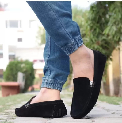 BRAYLON Loafers For Men(Black , 10)
