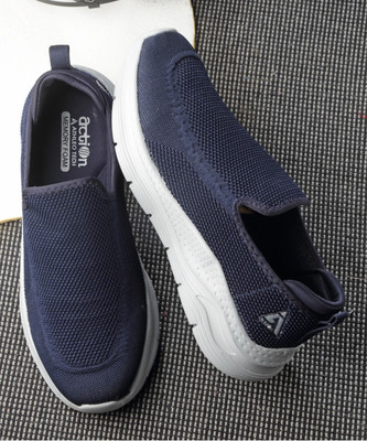 action Athleo ATG 987 Comfortable Lightweight Breathable Sports Slip On Running Shoes For Men(Navy , 7)