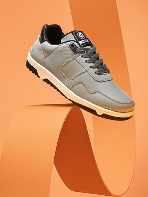 HRX by Hrithik Roshan Premium Comfort Sneakers for Men | Daily Wear Lace-Up Shoes Sneakers For Men(Grey , 9)
